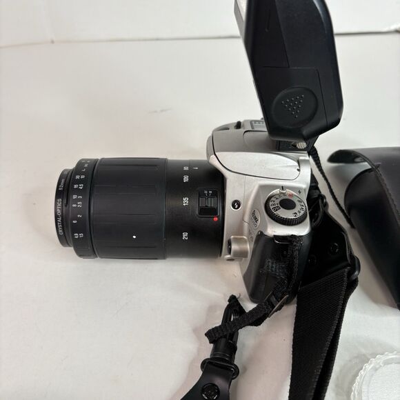 Vintage Canon Rebel 2000 Eos, With Flash And Zoom 80-200mm 1:4.5-5.6 Lens, UV - Picture 5 of 12